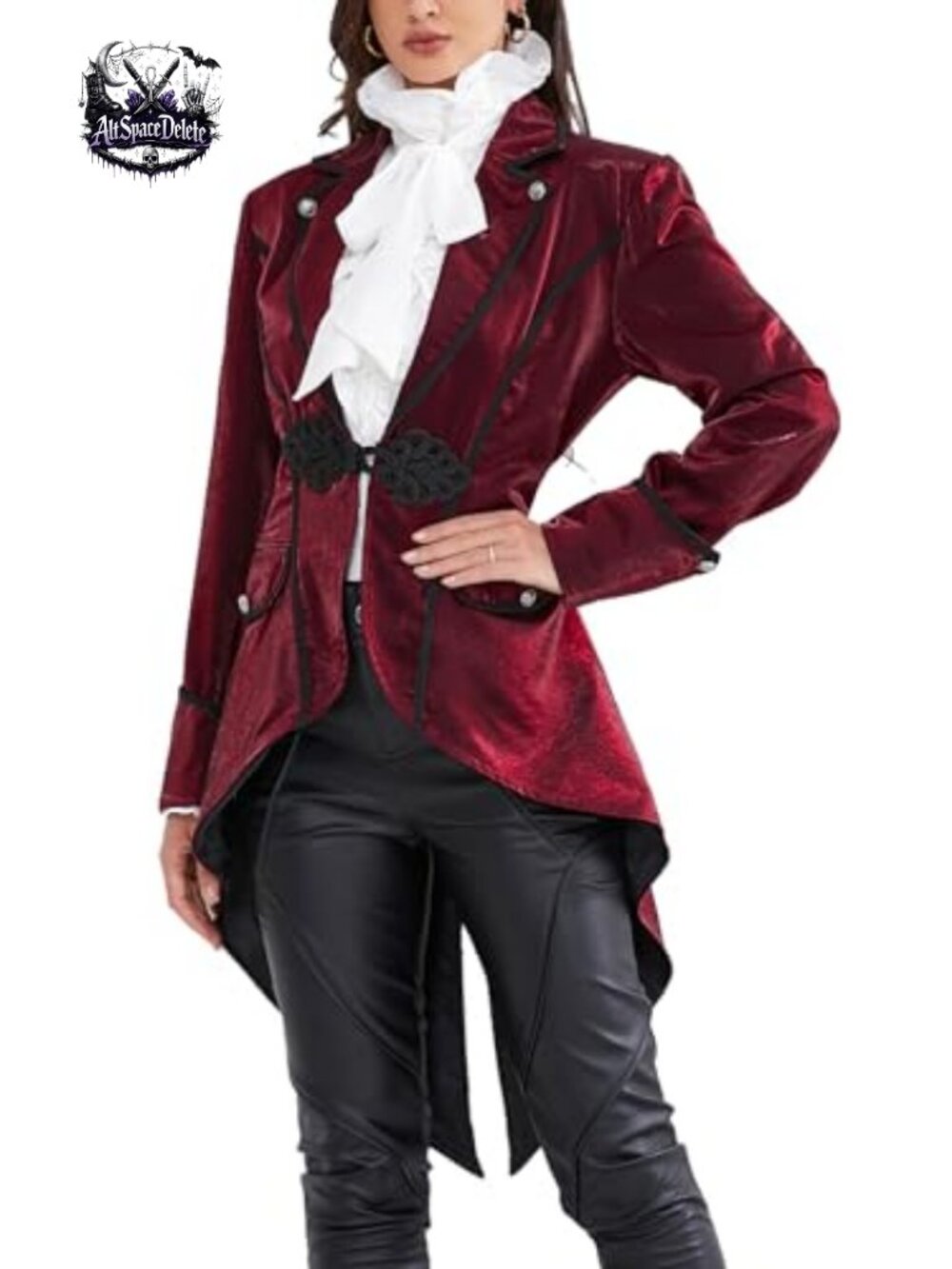 Gothic Lapel Tailcoat Victorian Steampunk Jacket Medieval Pirate Coat